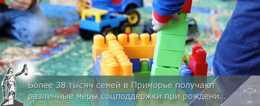Более 38 тысяч семей в Приморье получают различные меры соцподдержки при рождении детей, сообщает www.primorsky.ru